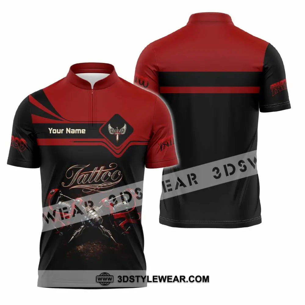 Unisex Shirt - Custom Tattoo Shirt - Zipper Polo Shirt / S - T-shirt