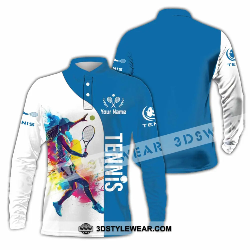Unisex Shirt - Custom Tennis Shirt - Long Sleeve Polo / S - T-shirt