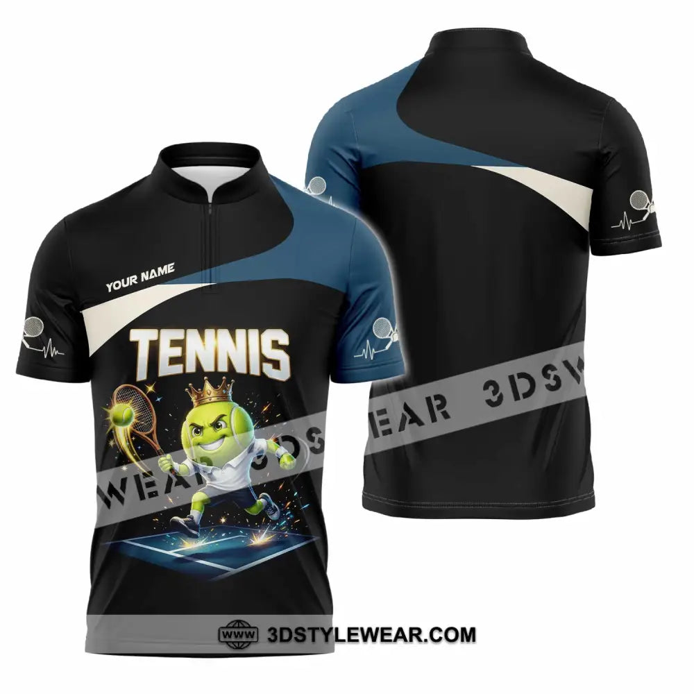 Unisex Shirt - Custom Tennis Shirt - Zipper Polo Shirt / S - T-shirt