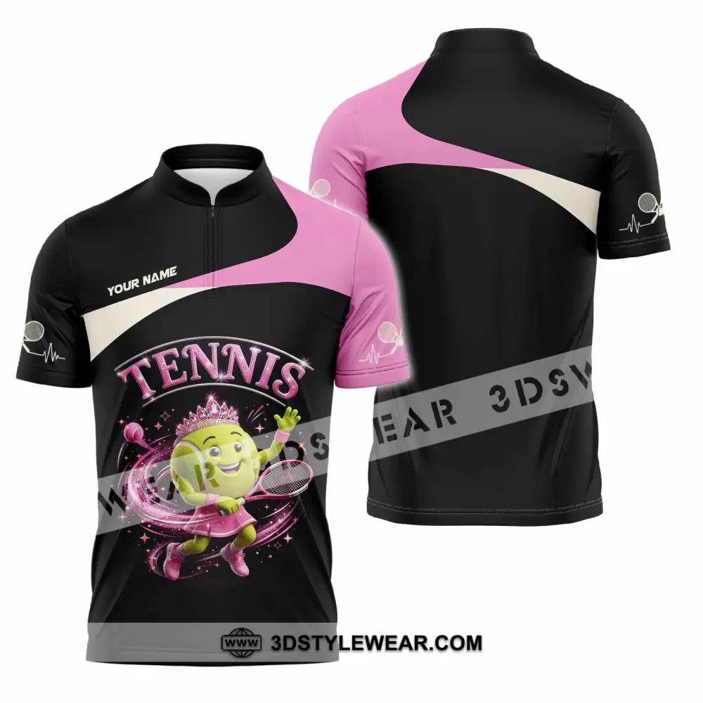 Unisex Shirt - Custom Tennis Shirt - Zipper Polo Shirt / S - T-shirt