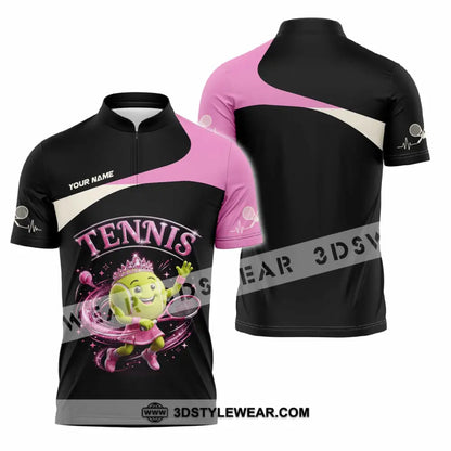 Unisex Shirt - Custom Tennis Shirt - Zipper Polo Shirt / S - T-shirt