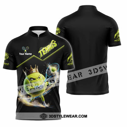 Unisex Shirt - Custom Tennis Shirt - Zipper Polo Shirt / S - T-shirt