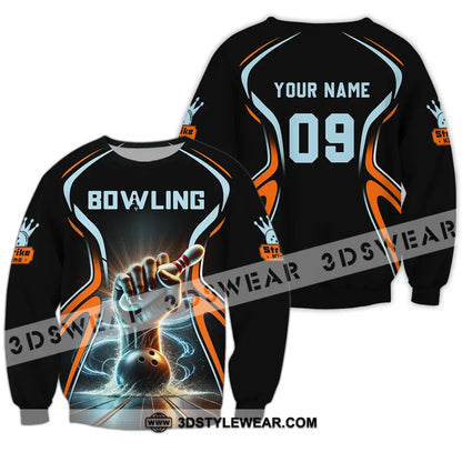 Unisex Shirt - Custom Text Shirt Bowling Long Sleeve / S T-shirt