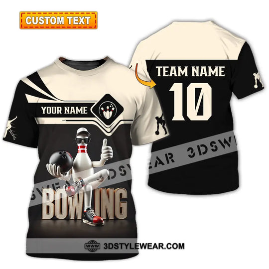 Unisex Shirt - Custom Text Shirt Bowling style option 1