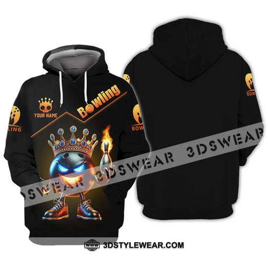Unisex Shirt - Custom Text Shirt Bowling The Crown style option 4