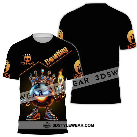 Unisex Shirt - Custom Text Shirt Bowling The Crown style option 2