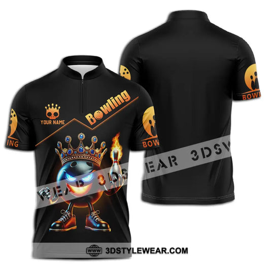 Unisex Shirt - Custom Text Shirt Bowling The Crown style option 3
