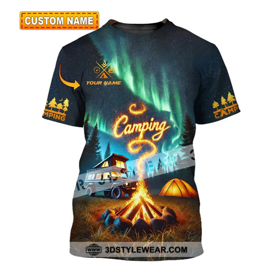 Unisex Shirt - Custom Text Shirt Camping style option 1