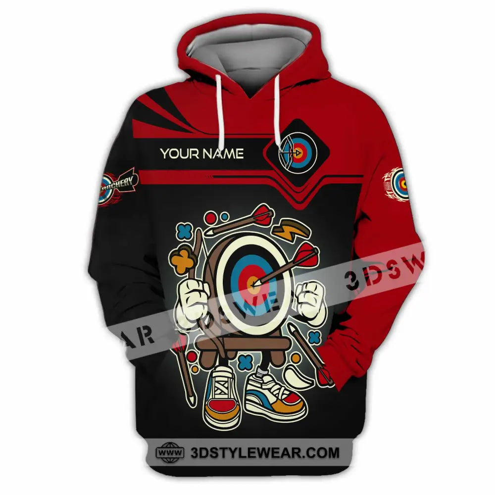 Unisex Shirt - Custom Text Shirt Cartoon Archery Hoodie / S T-shirt