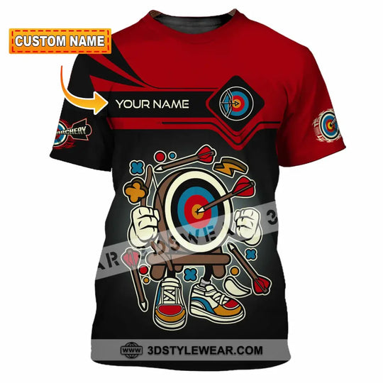 Unisex Shirt - Custom Text Shirt Cartoon Archery style option 1