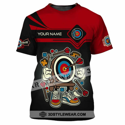 Unisex Shirt - Custom Text Shirt Cartoon Archery T-Shirt / S T-shirt