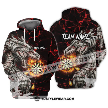 Unisex Shirt - Custom Text Shirt Dragon Dart Shirt Hoodie / S T-shirt