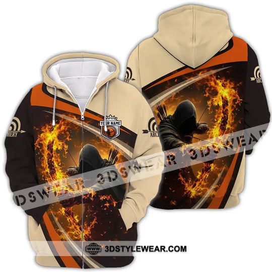 Unisex Shirt - Custom Text Shirt Fire Archery style option 4