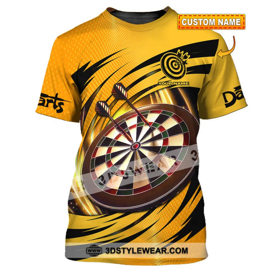 Unisex Shirt - Custom Text Golden Darts Sport Shirt style option 1