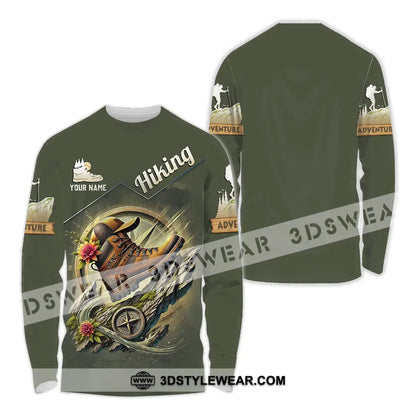 Unisex Shirt - Custom Text Shirt Hiking Long Sleeve Shirt / S T-shirt