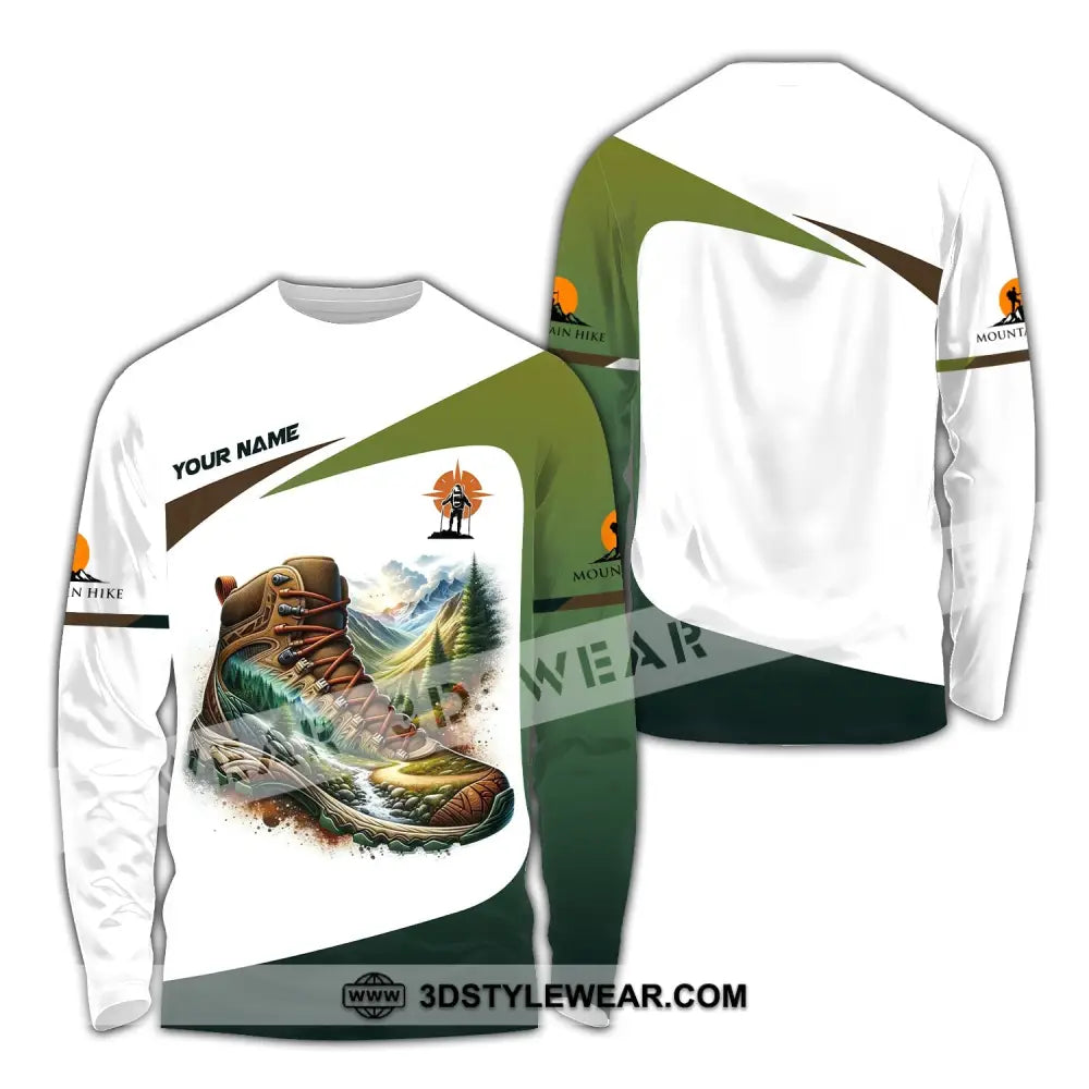 Unisex Shirt - Custom Text Shirt Hiking Long Sleeve Shirt / S T-shirt