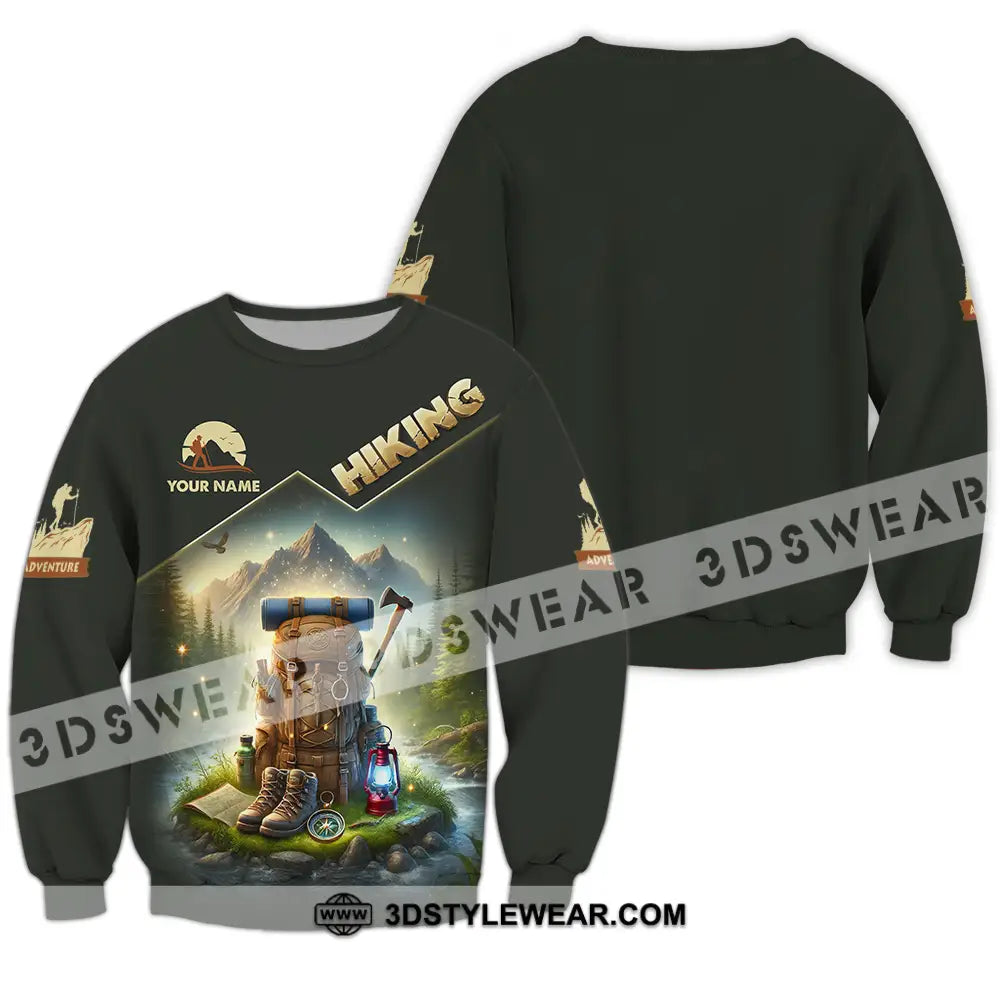 Unisex Shirt - Custom Text Shirt Hiking Long Sleeve / S T-shirt