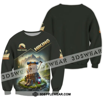 Unisex Shirt - Custom Text Shirt Hiking Long Sleeve / S T-shirt
