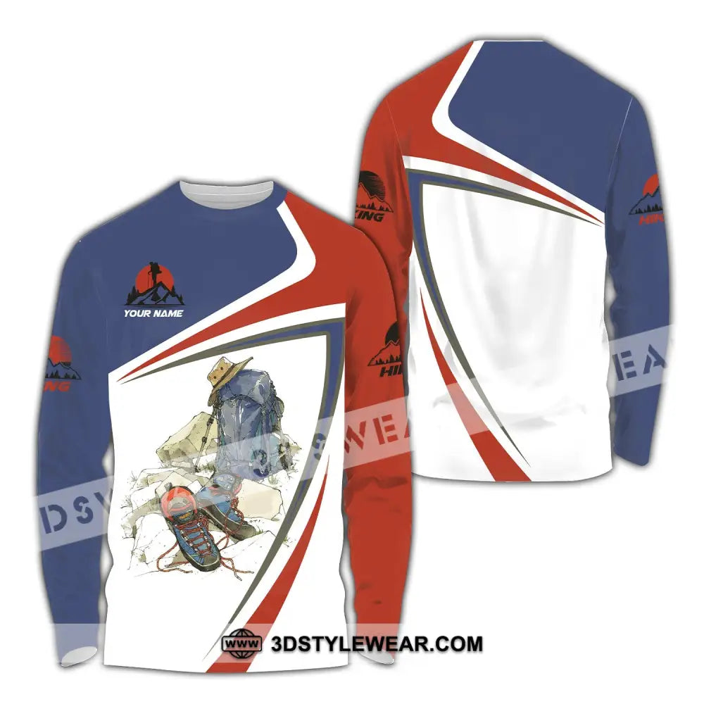 Unisex Shirt - Custom Text Shirt Hiking Lover Long Sleeve Shirt / S T-shirt