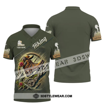 Unisex Shirt - Custom Text Shirt Hiking Polo Shirt / S T-shirt