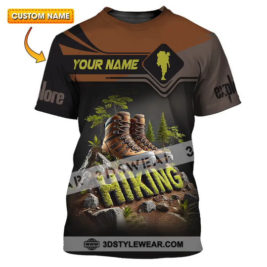 Unisex Shirt - Custom Text Shirt Hiking style option 1