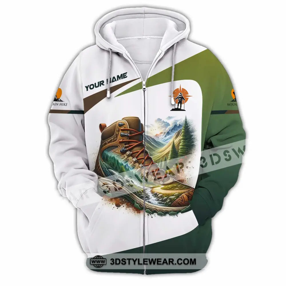 Unisex Shirt - Custom Text Shirt Hiking Zipper Hoodie / S T-shirt