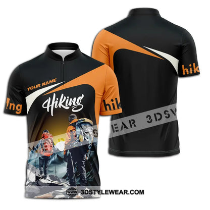 Unisex Shirt - Custom Text Hiking Zipper Polo / S T-Shirt