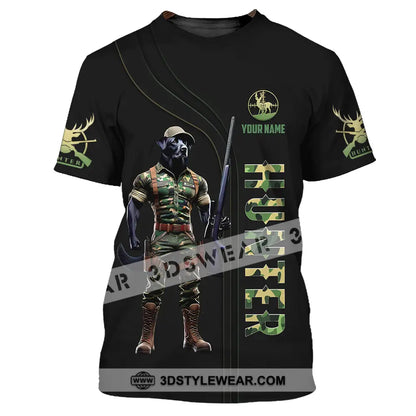 Unisex Shirt - Custom Text Shirt Hunter T-Shirt / S T-shirt
