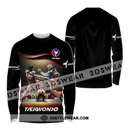 Unisex Shirt - Custom Text Shirt Taekwondo Shirt - Long Sleeve Shirt / S - T-shirt