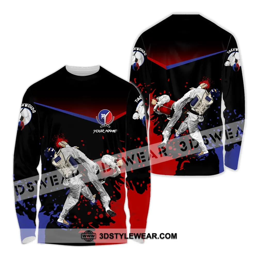 Unisex Shirt - Custom Text Shirt Taekwondo Shirt - Long Sleeve Shirt / S - T-shirt
