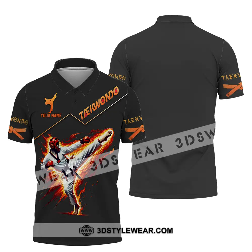 Unisex Shirt - Custom Text Shirt Taekwondo - Polo Shirt / S - T-shirt