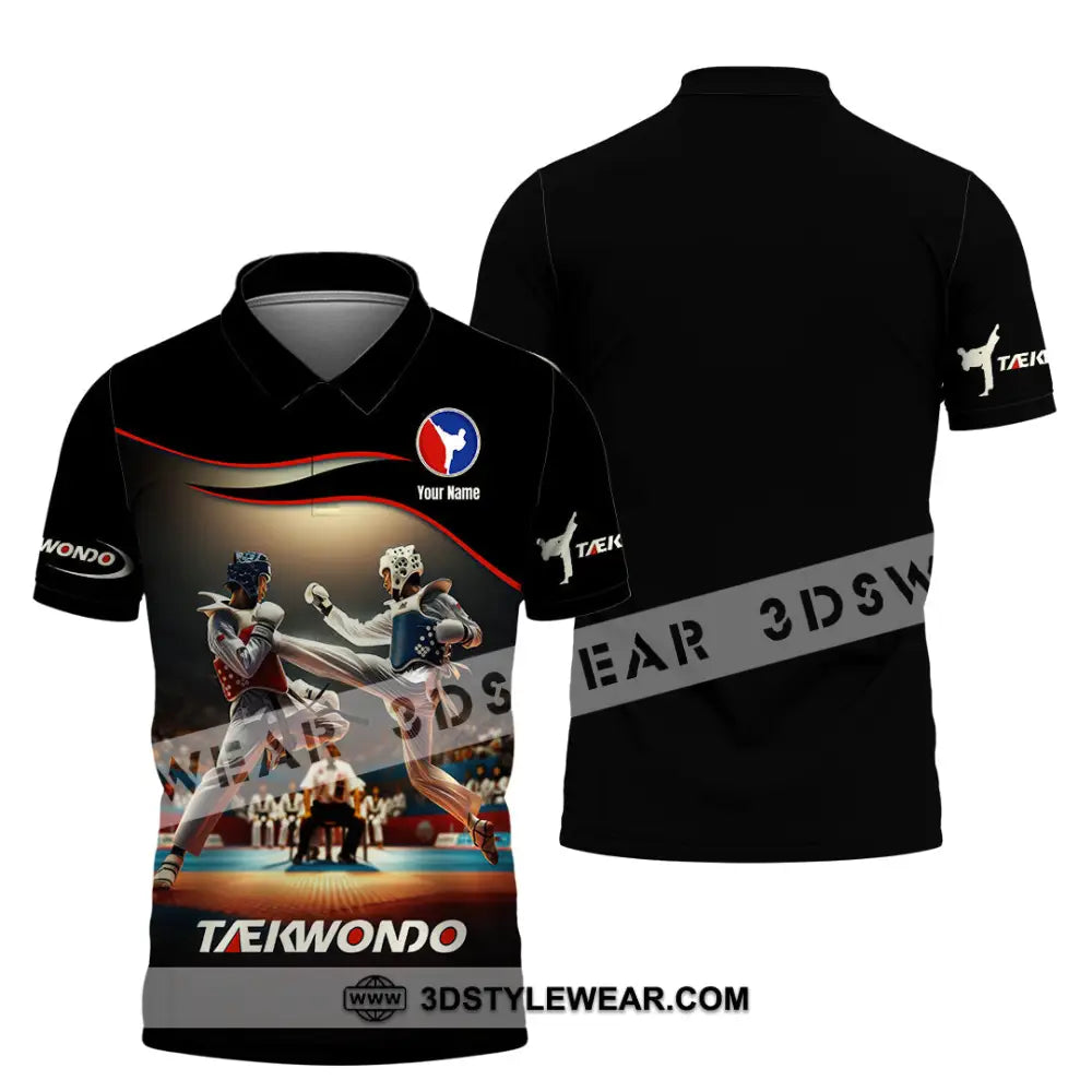 Unisex Shirt - Custom Text Shirt Taekwondo Shirt - Polo Shirt / S - T-shirt