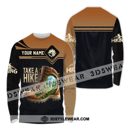 Unisex Shirt - Custom Text Shirt Take A Hike Long Sleeve Shirt / S T-shirt