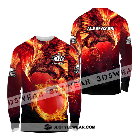 Unisex Shirt - Custom Texts Fire Bird Billiard Sport Shirt style option 4