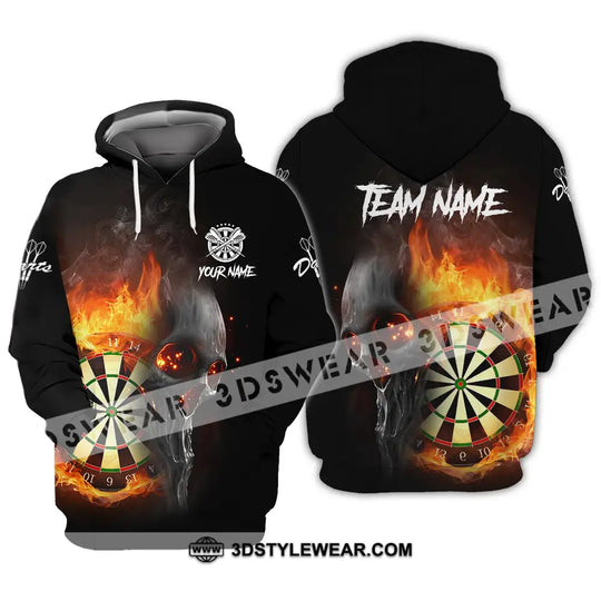 Unisex Shirt - Custom Texts Fire Lion Darts Sport Shirt For Player style option 3