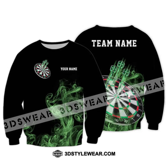 Unisex Shirt - Custom Texts Green Darts Player Sport Shirt style option 4