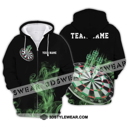 Unisex Shirt - Custom Texts Green Darts Player Sport Shirt style option 2