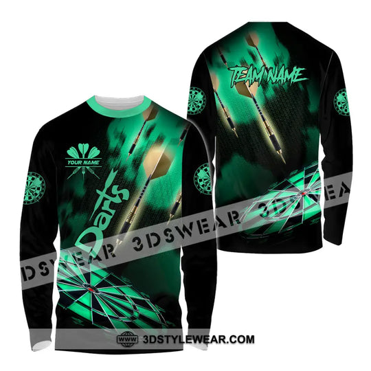 Unisex Shirt - Custom Texts Green Light Darts Sport Shirt style option 4