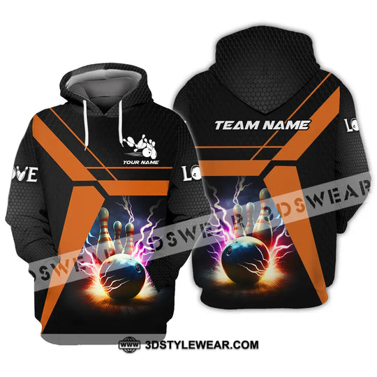 Unisex Shirt - Custom Texts Thunder Bowling Sport Shirt style option 3