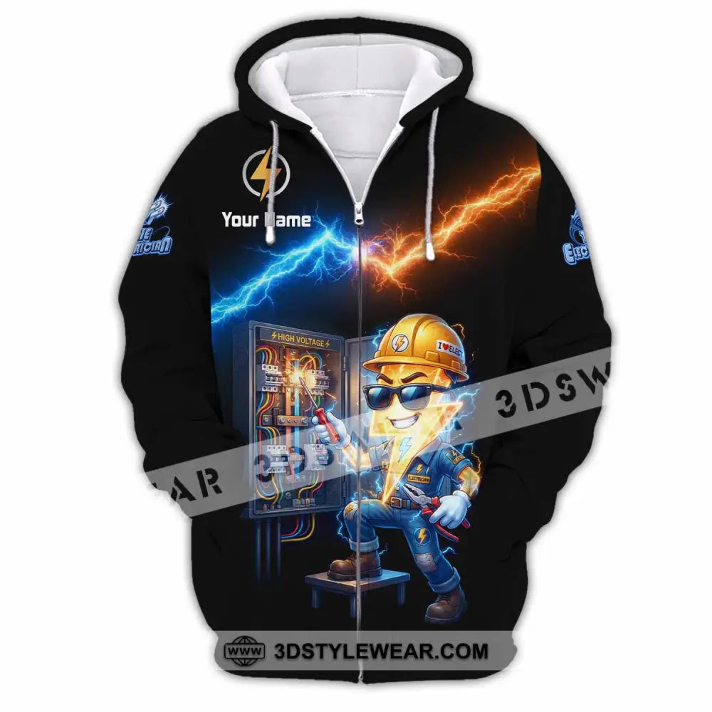Unisex Shirt - Custom The Electrician Shirt - Zipper Hoodie / S - T-shirt