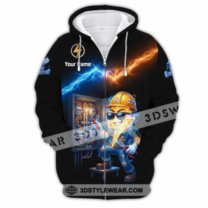 Unisex Shirt - Custom The Electrician Shirt - Zipper Hoodie / S - T-shirt
