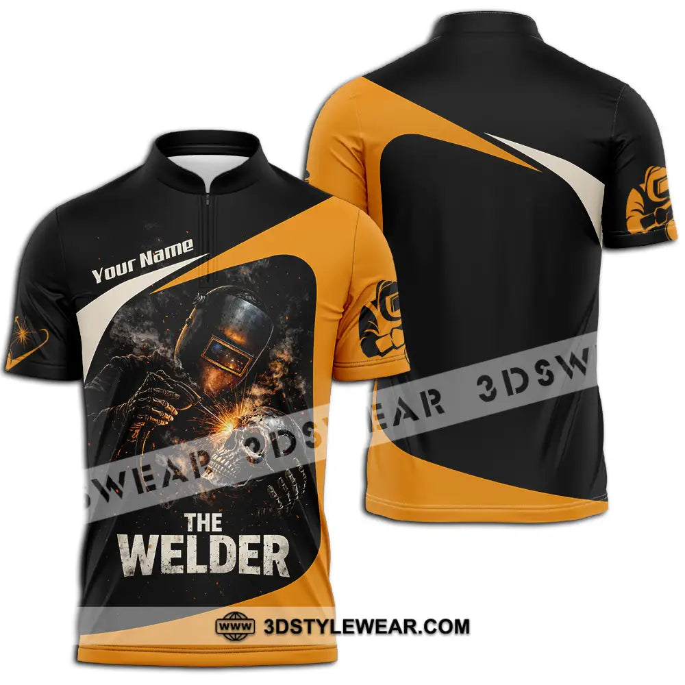 Unisex Shirt - Custom The Welder Shirt - Zipper Polo Shirt / S - T-shirt