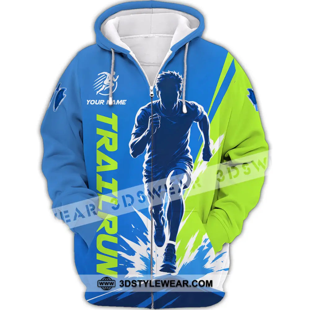 Unisex Shirt - Custom Trail Run Shirt - Zipper Hoodie / S - T-shirt