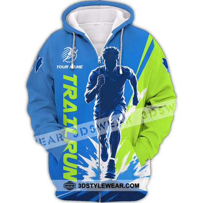 Unisex Shirt - Custom Trail Run Shirt - Zipper Hoodie / S - T-shirt