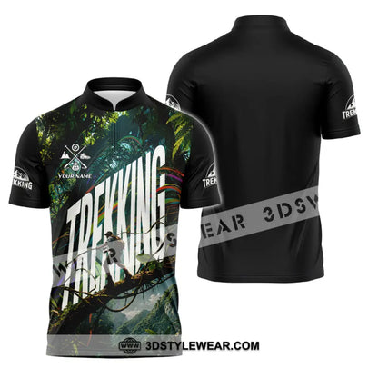 Unisex Shirt - Custom Trekking Shirt - Zipper Polo Shirt / S - T-shirt