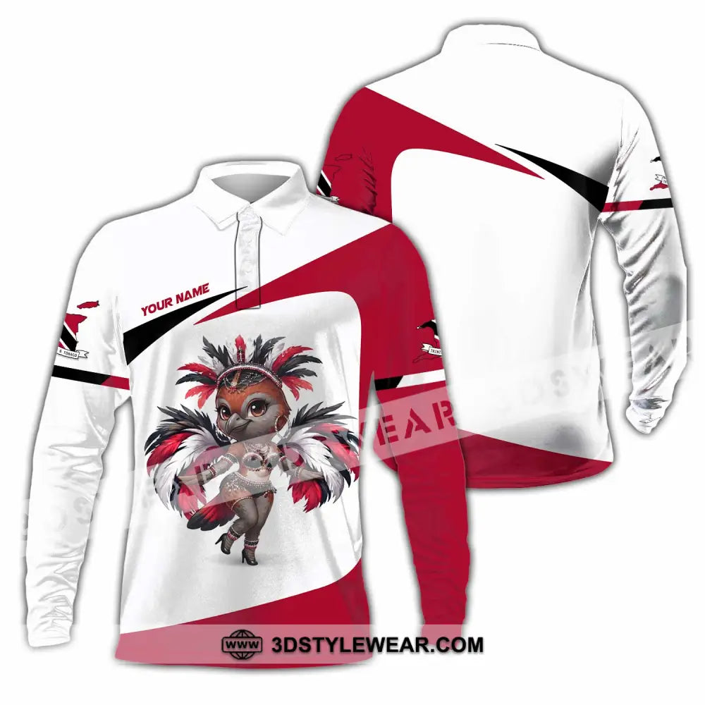 Unisex Shirt - Custom Trinidad And Tobago Shirt - Long Sleeve Polo / S - T-shirt