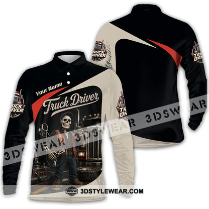Unisex Shirt - Custom Truck Driver Shirt - Long Sleeve Polo / S - T-shirt