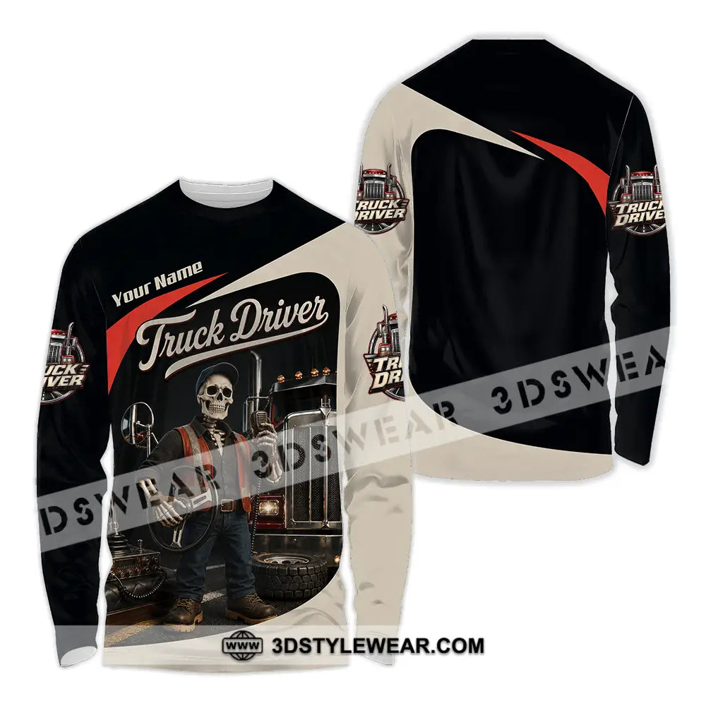 Unisex Shirt - Custom Truck Driver Shirt - Long Sleeve Shirt / S - T-shirt