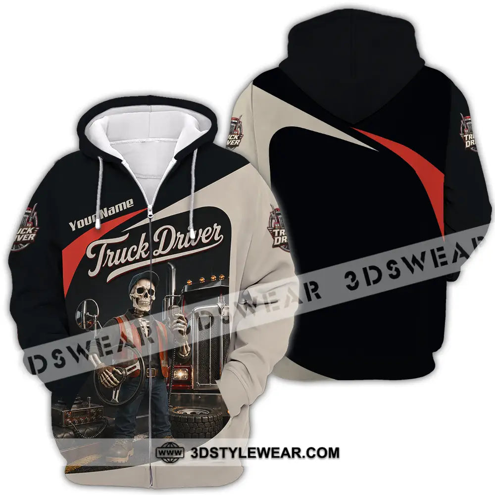 Unisex Shirt - Custom Truck Driver Shirt - Zipper Hoodie / S - T-shirt