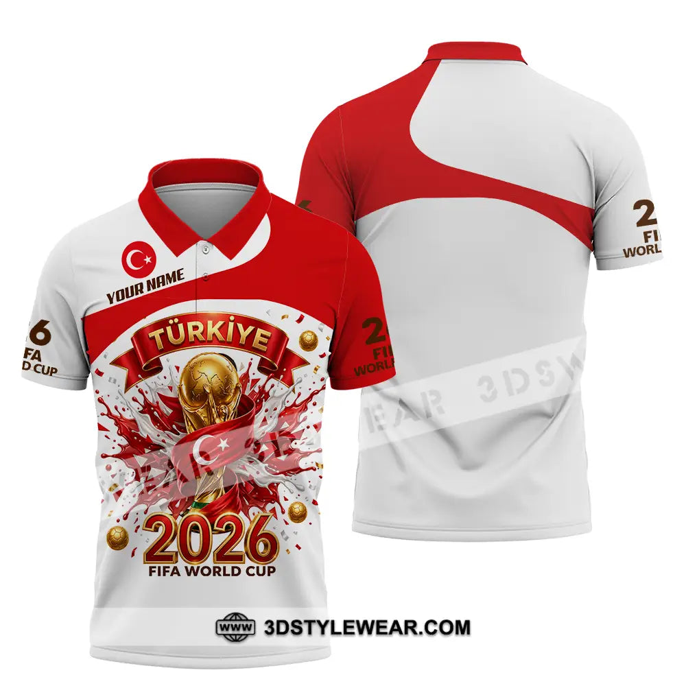 Unisex Shirt - Custom Türkiye World Cup 2026 3D Shirt - Polo Shirt / S - T-shirt